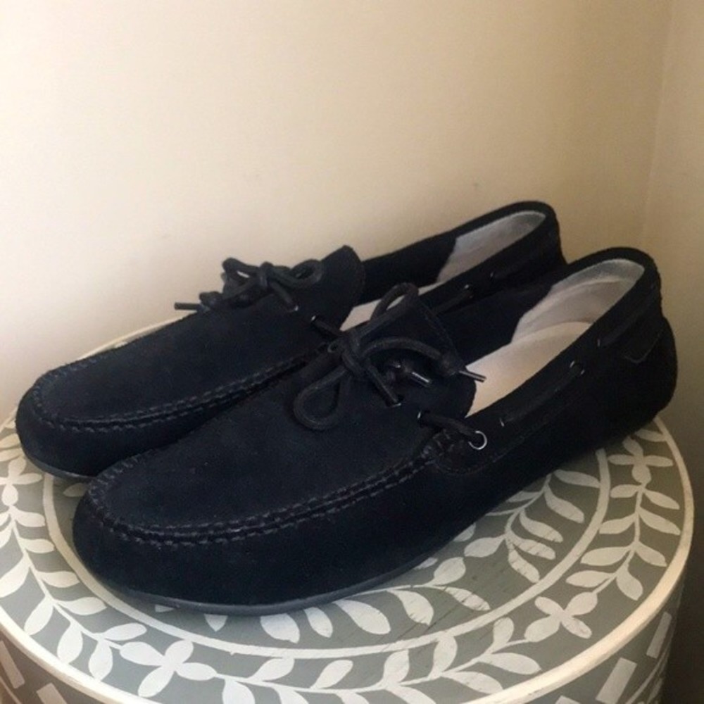Cole Haan Suede Black Slip-On Loafers